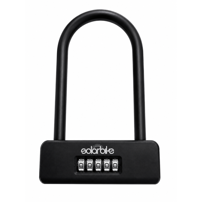 Solar Bike Combination D-Lock – Heavy Duty Bike Security Lock
